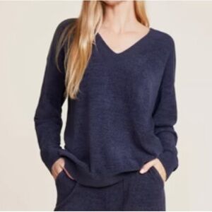 Barefoot Dreams Cozy Chic Ultra Lite V Neck Hi-low Pullover